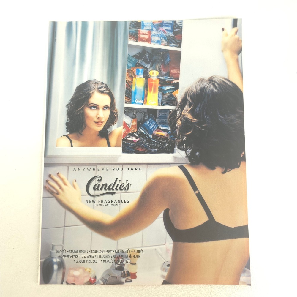 Candies Alyssa Milano Y2K 90s Print Ad Bathroom Fashion Collector Boutique Decor